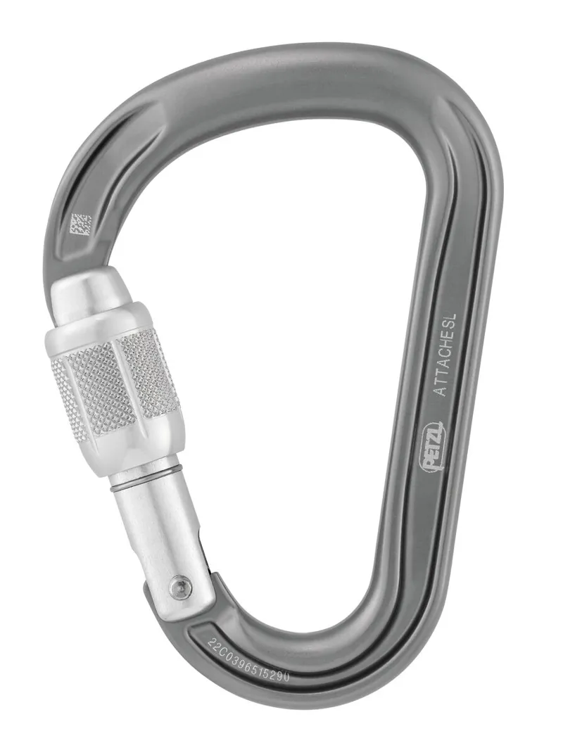 Petzl Attache Screw-Lock Carabiner in Grey