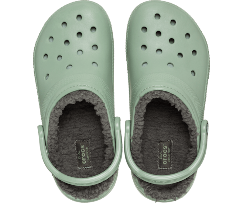Crocs Classic Lined Clog in Moss/Multi-2