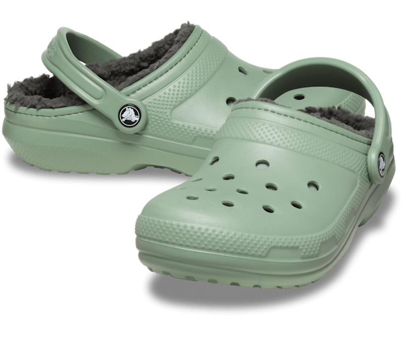 Crocs Classic Lined Clog in Moss/Multi-1