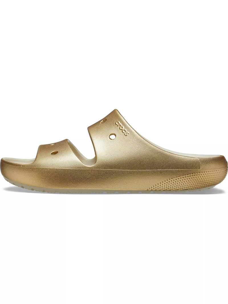Crocs Classic Metallic Sandal in Gold-5