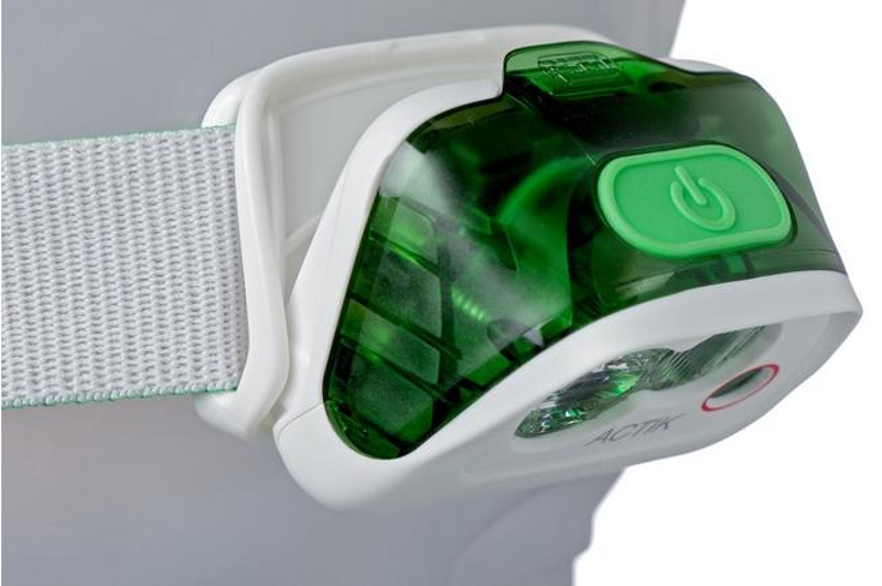 Petzl Actik Headtorch in White/Green-2