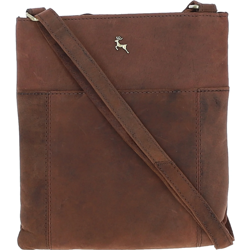 Ashwood ELA-1494 Leather Bag in Brown Mud-3