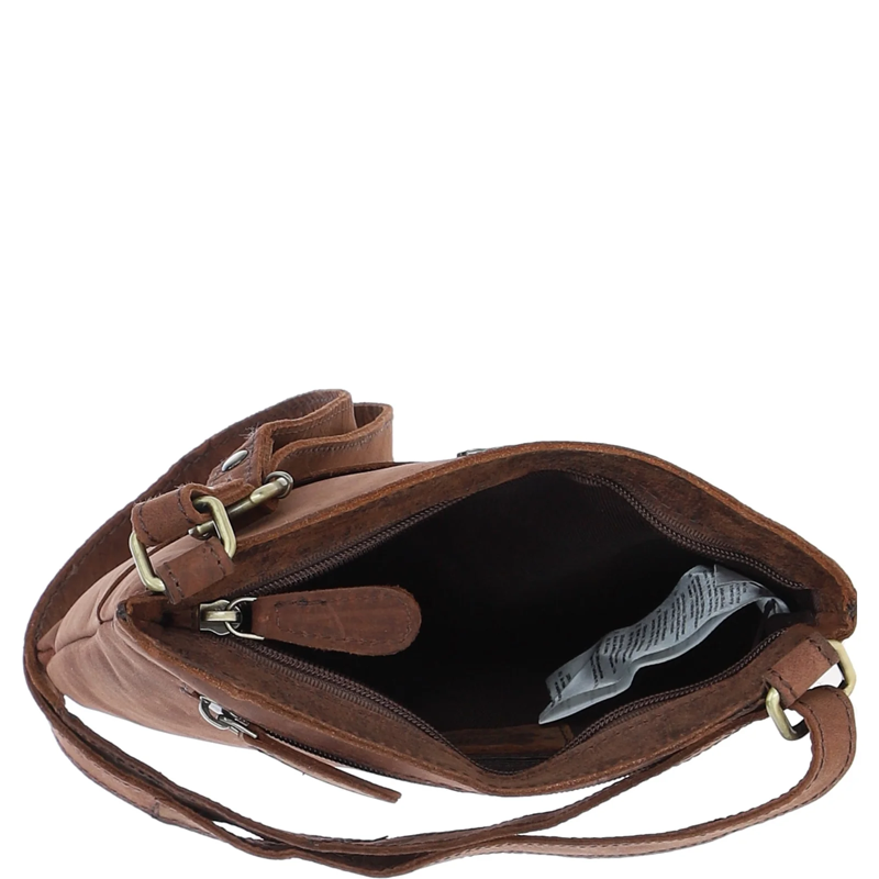 Ashwood ELA-1494 Leather Bag in Brown Mud-2