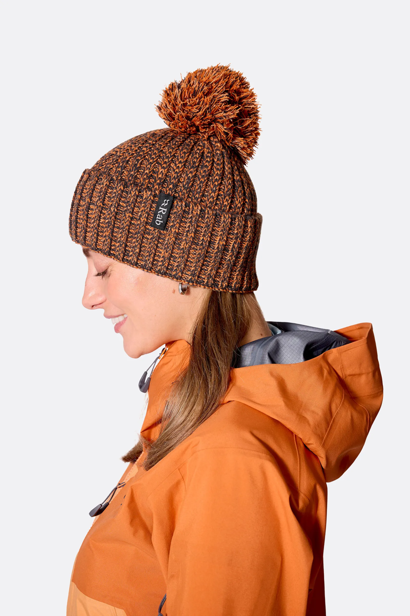 Rab Kharve Bobble Beanie in Dark Melba/Melba-2