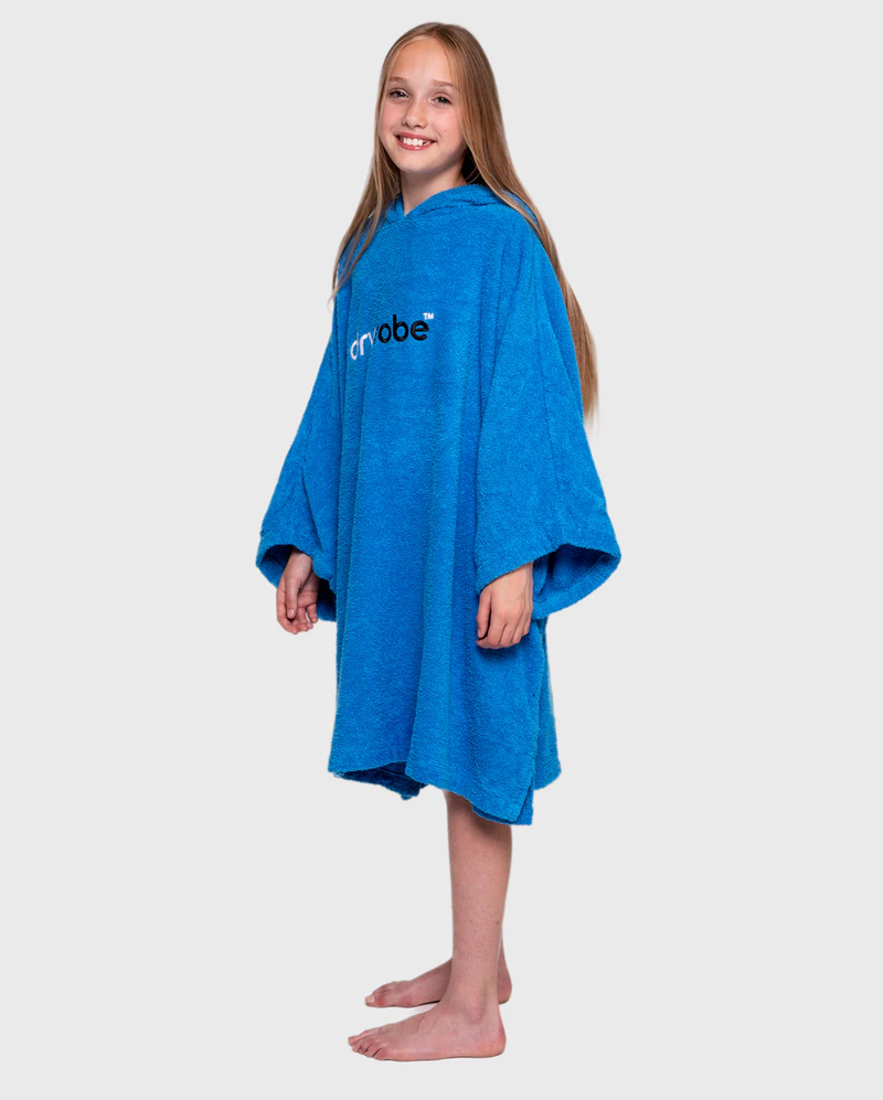 Dryrobe Organic Cotton Towel Robe Kids in Cobalt Blue-2