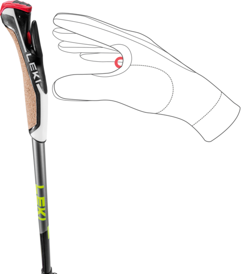 Leki Traveller Aluminium in Black/Silver Grey/Neon Yellow-2