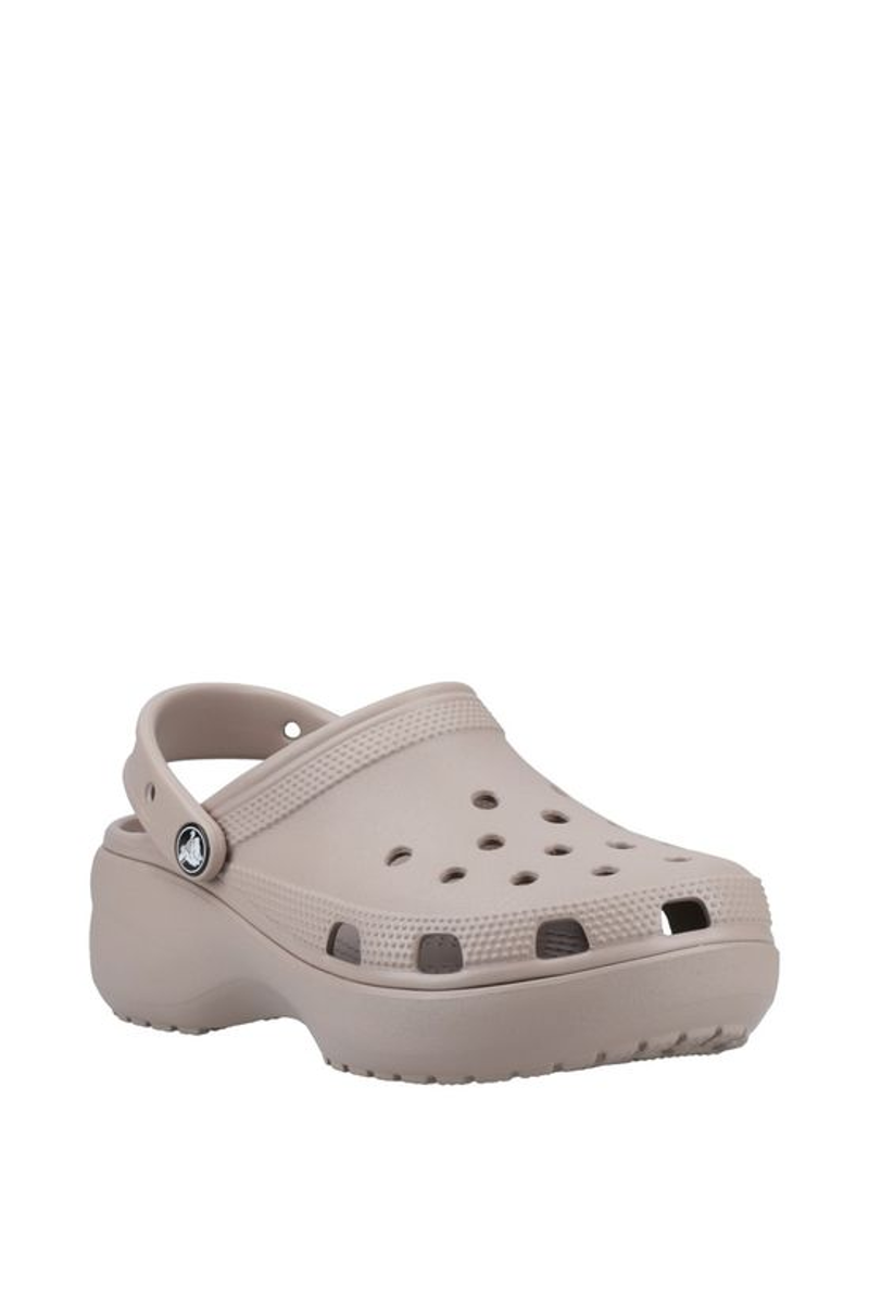 Crocs Classic Platform Clog in Taupe