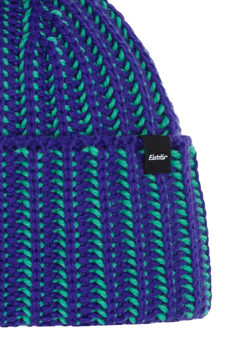 Eisbar Ronda Pompon Hat in Violet and Mineral Green-1