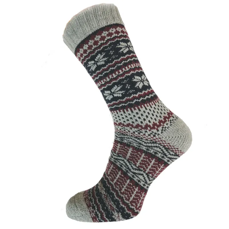 Gemjar Nordic Pattern Socks Mens in Grey 