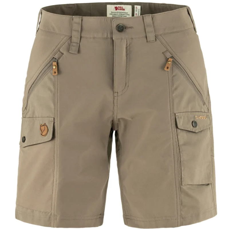 Fjallraven Nikka Shorts Curved Womens in Suede Brown