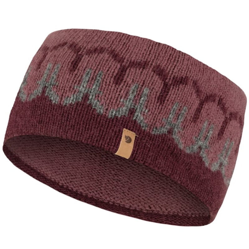Fjallraven Ovik Path Knit Headband in Dark Garnet-Mesa Purple