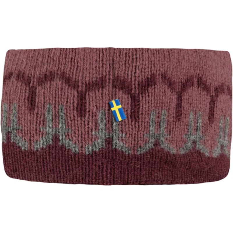 Fjallraven Ovik Path Knit Headband in Dark Garnet-Mesa Purple-1