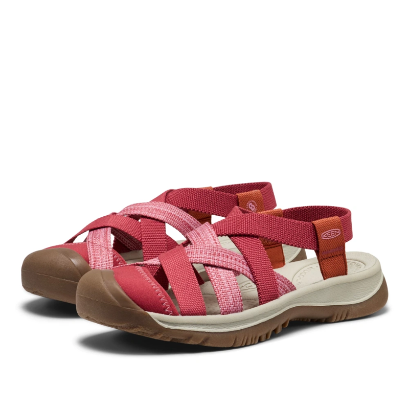 Whisper Lattice W Sandals in Garnet/Burnt Brick