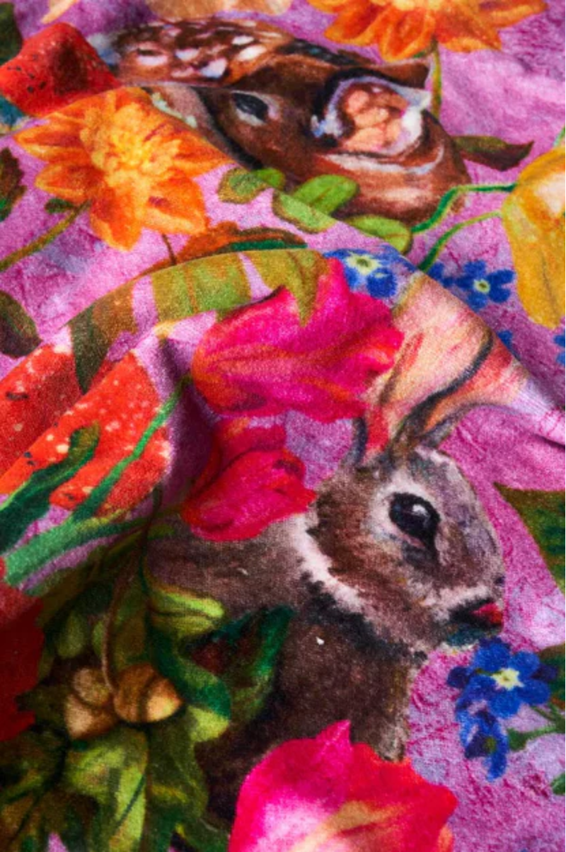 Powder Whimsical Woodland Velvet Tote Bag-2