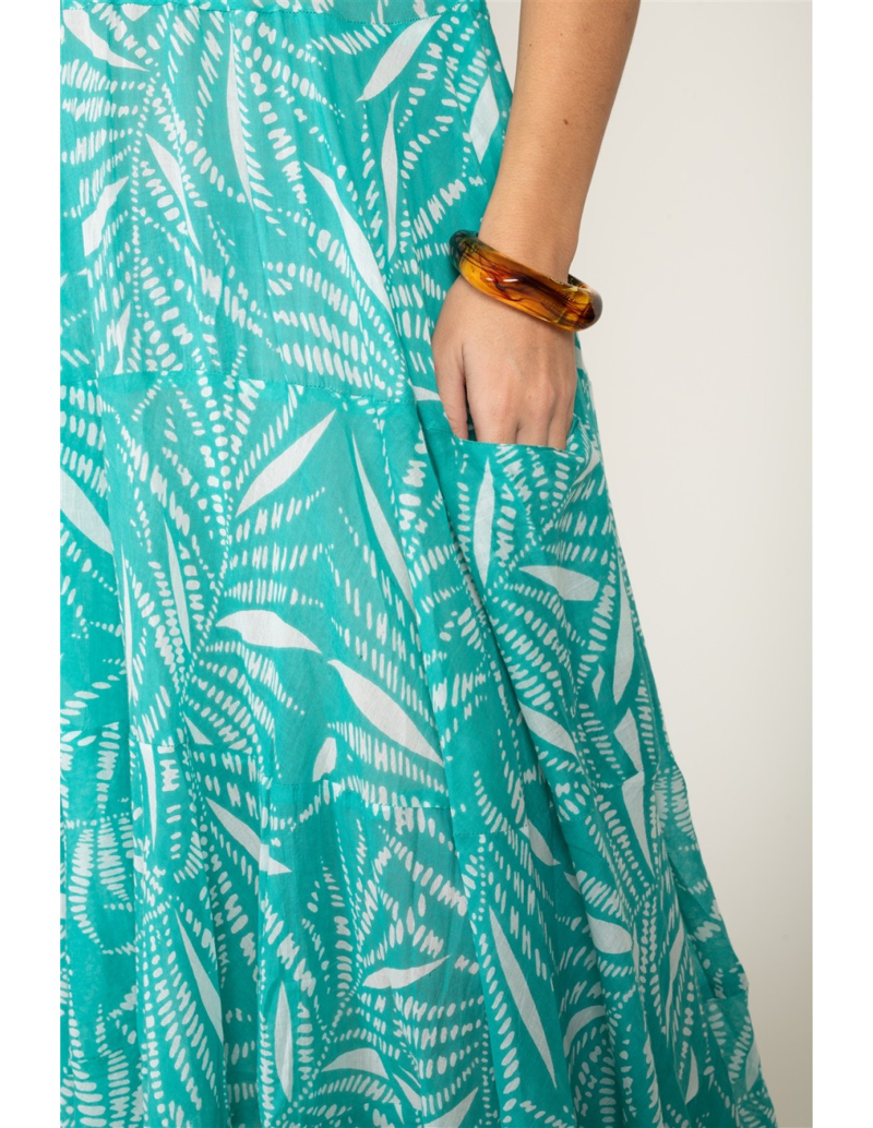 Terre Rouge Alwyn Cotton Dress Womens in Palmera Green-2