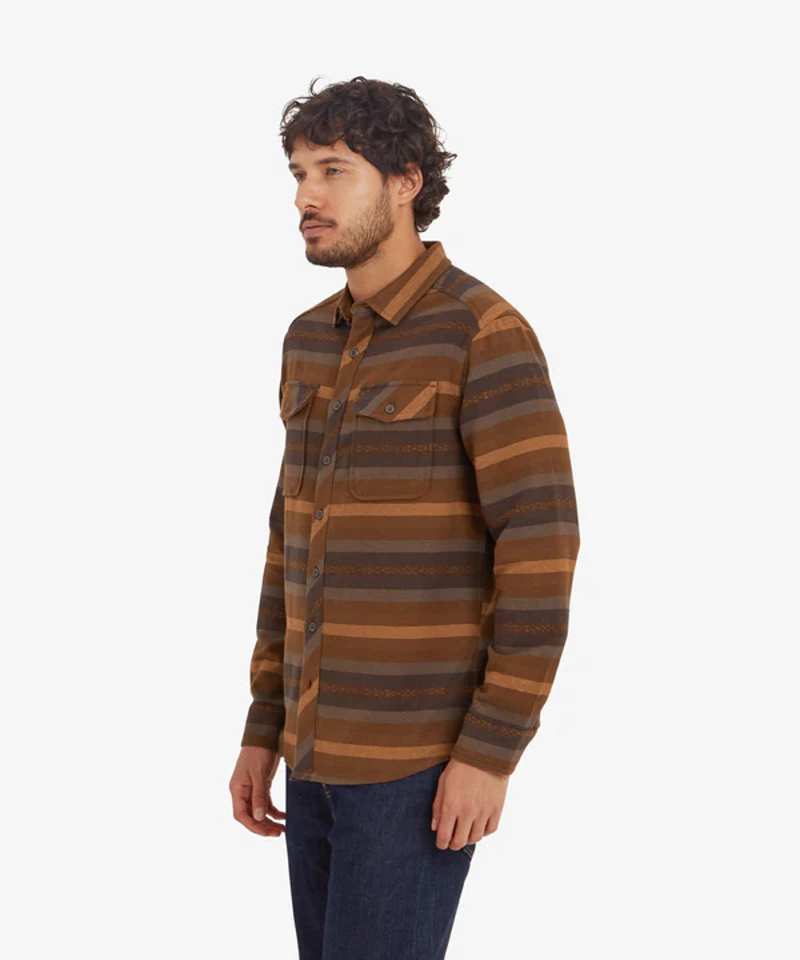 Sherpa Choejor Shirt Mens in Cappuccino -3