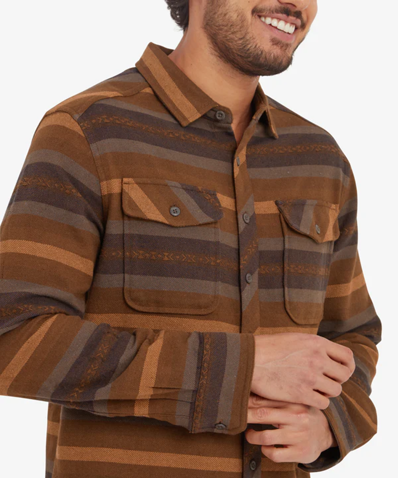 Sherpa Choejor Shirt Mens in Cappuccino -5
