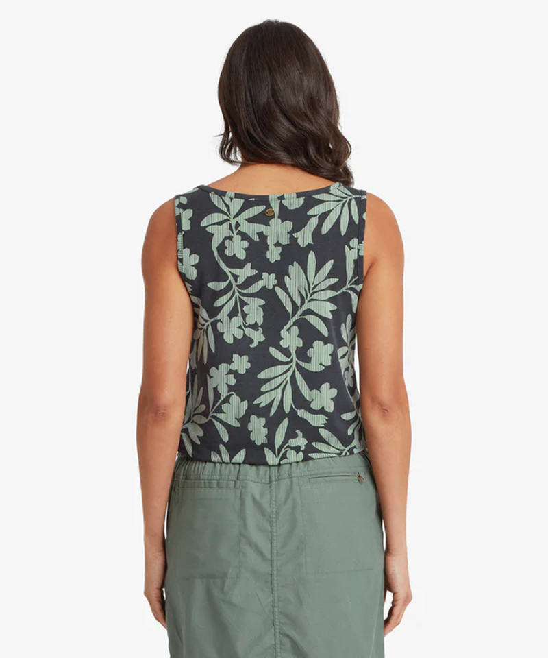 Sherpa Neha V-Neck Tank Top Womens in Black Gurans-4