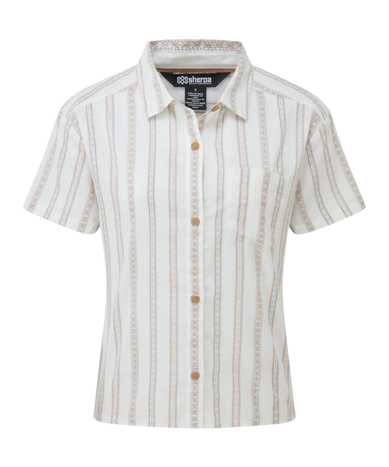 Sherpa Jaya Camp Shirt Womens in Katha Patti Stripe