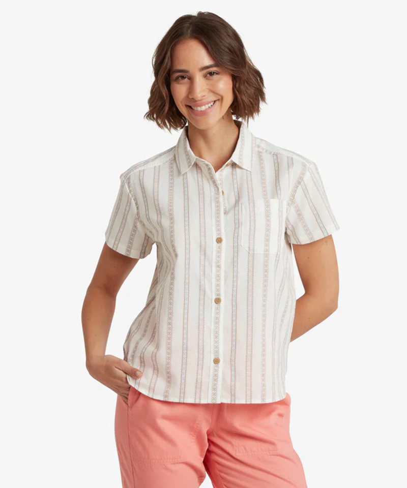 Sherpa Jaya Camp Shirt Womens in Katha Patti Stripe-4
