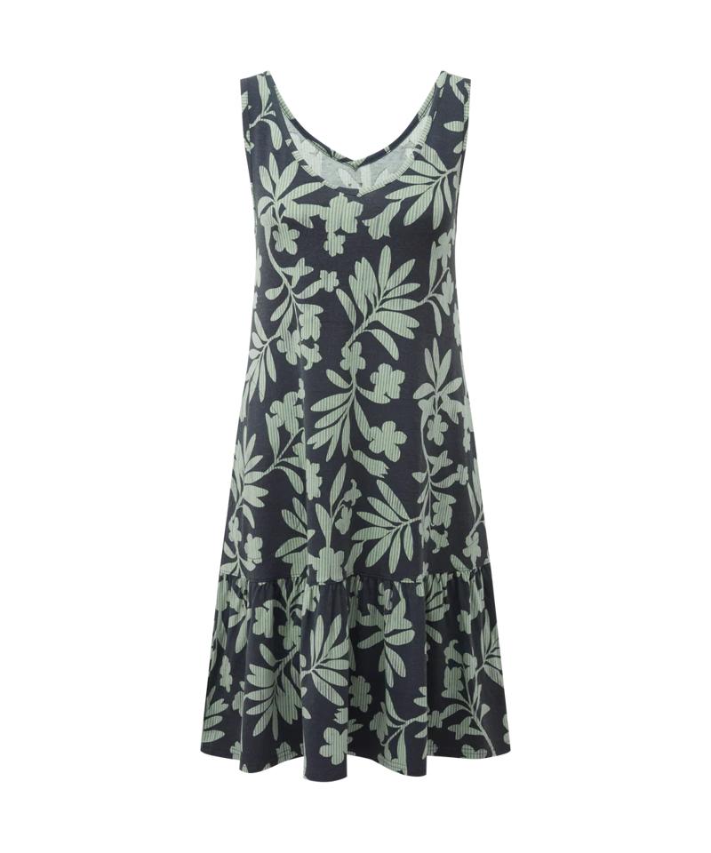 Sherpa Neha Ruffle Dress Womens in Black Gurans