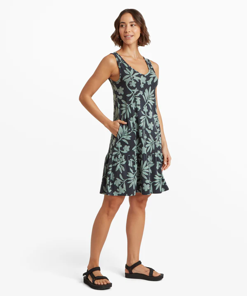 Sherpa Neha Ruffle Dress Womens in Black Gurans-3