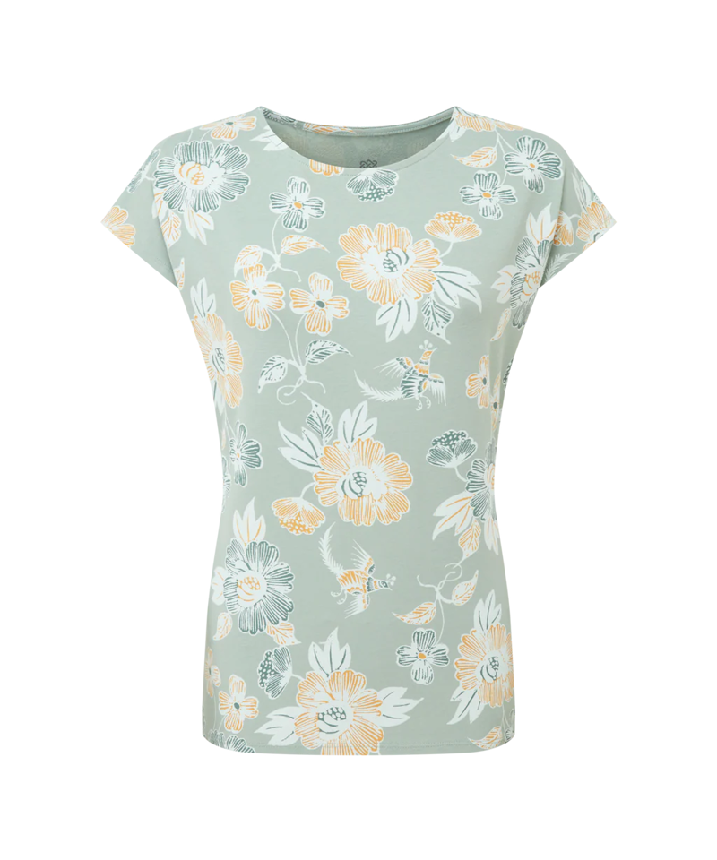 Sherpa Neha Tee Womens in Celery Floral