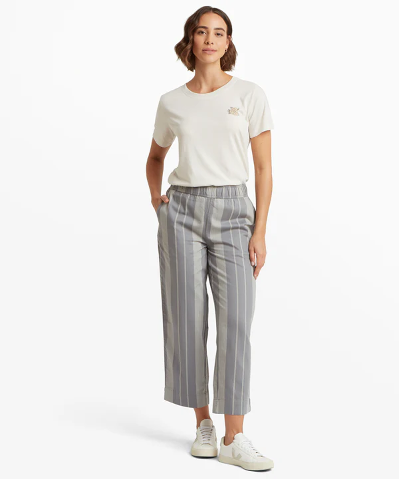 Sherpa Palmo Ankle Pull On Pant Womens in Stormy Stripe-4