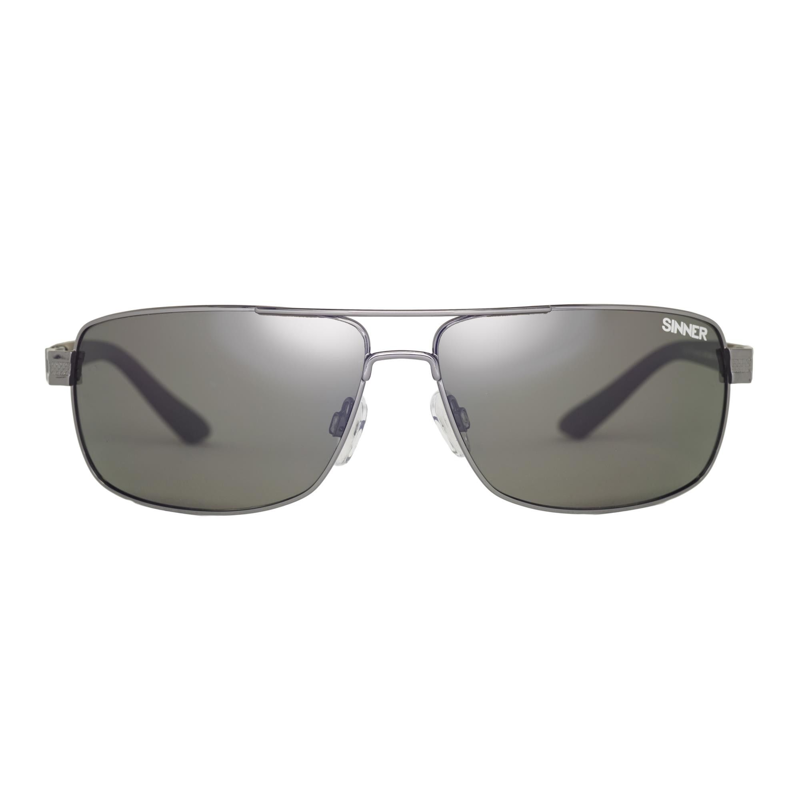 Sinner Durness Polarised Sunglasses in Shiny Black Metal-1