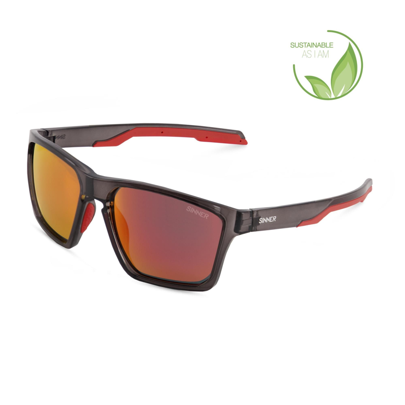 Sinner Arary Polarised Sunglasses in Black/Red