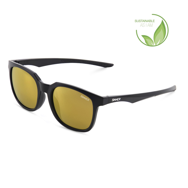 Sinner Bauhi Sunglasses in Matte Black Brown/Gold Oil