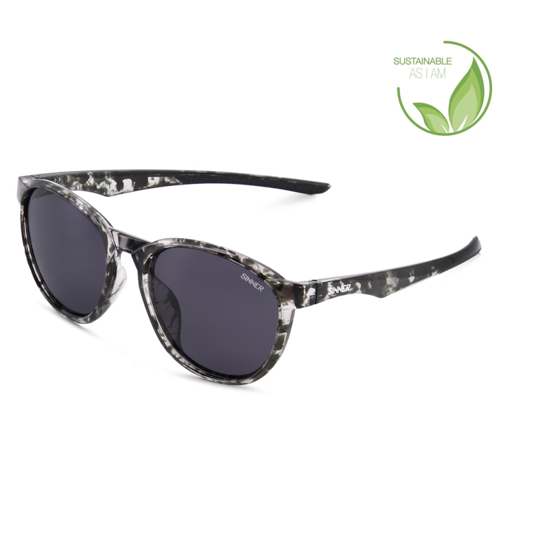 Sinner Clusia Polarised Sunglasses in Shiny Grey Tortoise/Matte Grey