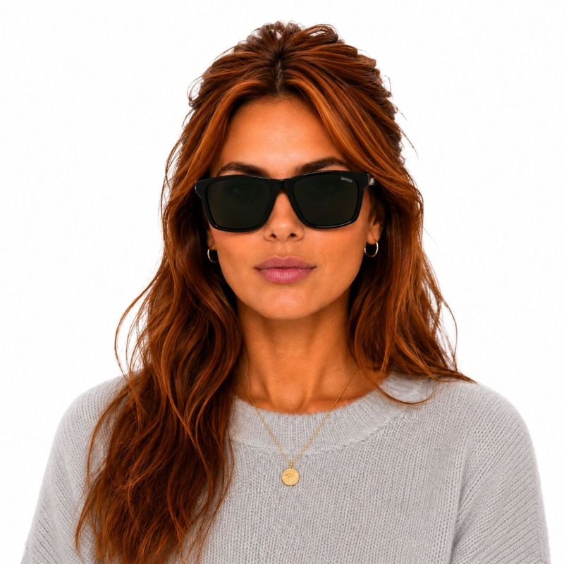 Sinner Cabralea Polarised Sunglasses in Shiny Black/Green-5