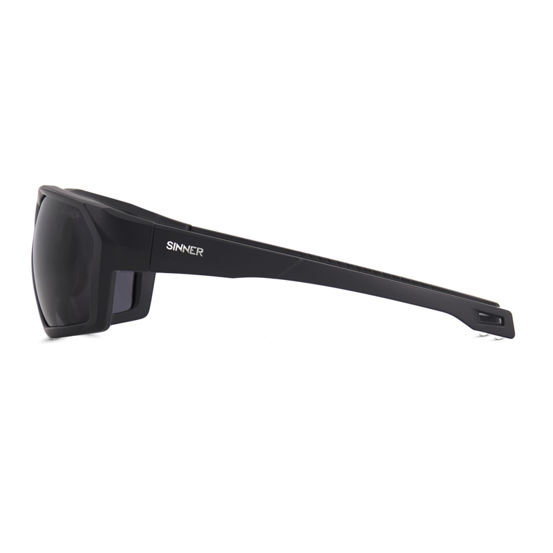 Sinner Parkia Polarise Sunglasses in Matte Black/Smoke-2