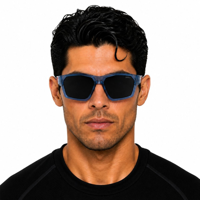 Sinner Parkia Polarised Sunglasses in Dark Blue/Matte Black -4