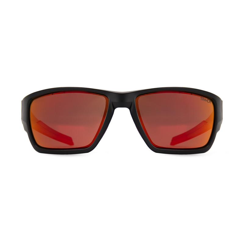 Sinner Jacara Polarised Sunglasses in Matte Black/Red-1
