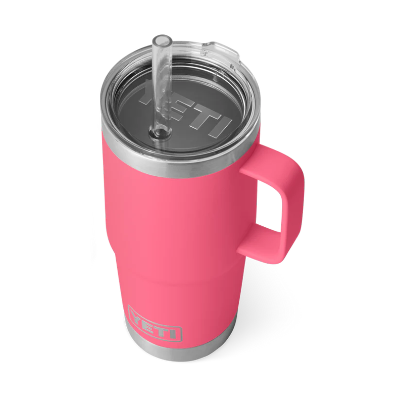 Yeti Rambler 25 Oz Straw Mug in Tropical Pink-2