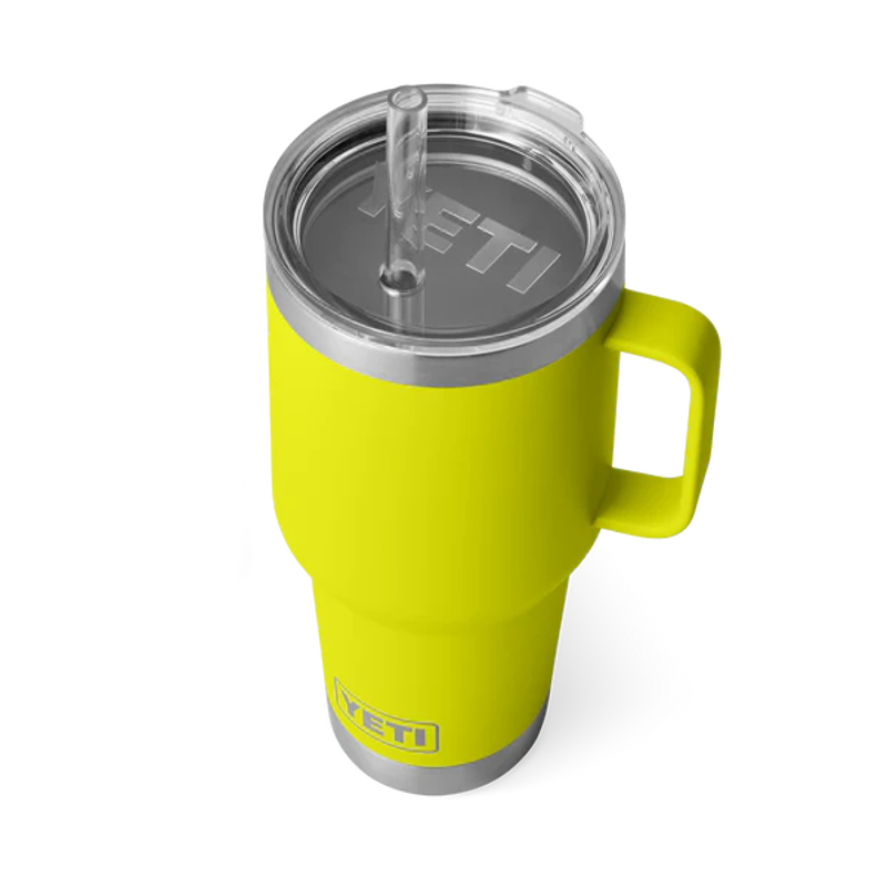 Yeti Rambler 25oz Straw mug in Firefly Yellow-3