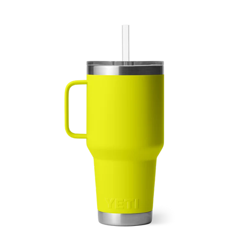 Yeti Rambler 25oz Straw mug in Firefly Yellow-1