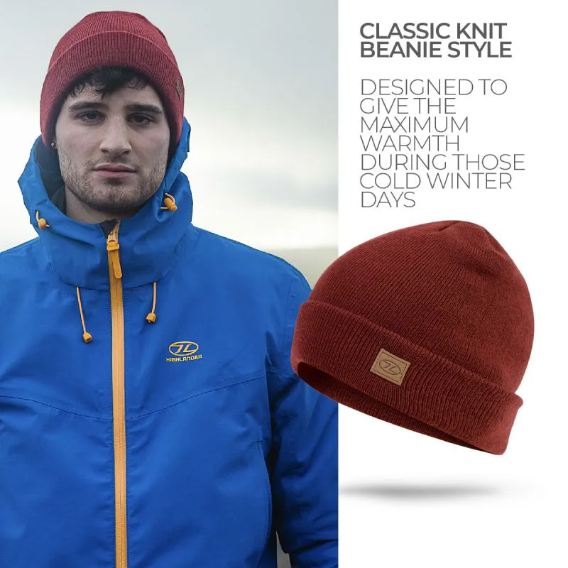 Higthlander Thinsulate Ski Hat in Dark Red-2