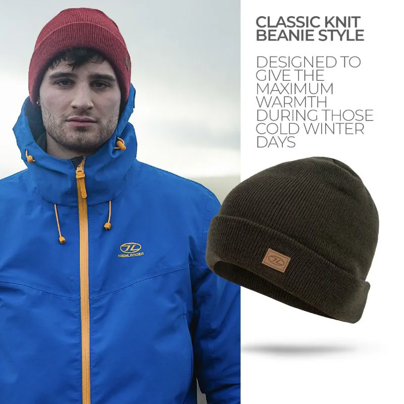 Highlander Thinsulate Ski Hat in Olive Green-2