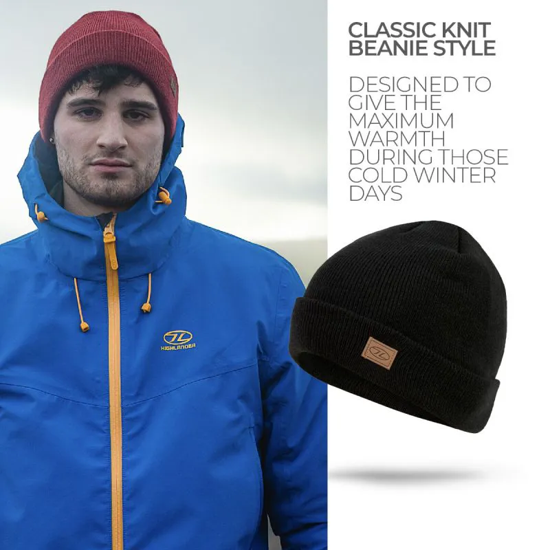 Highlander Thinsulate Ski Hat in Black-2