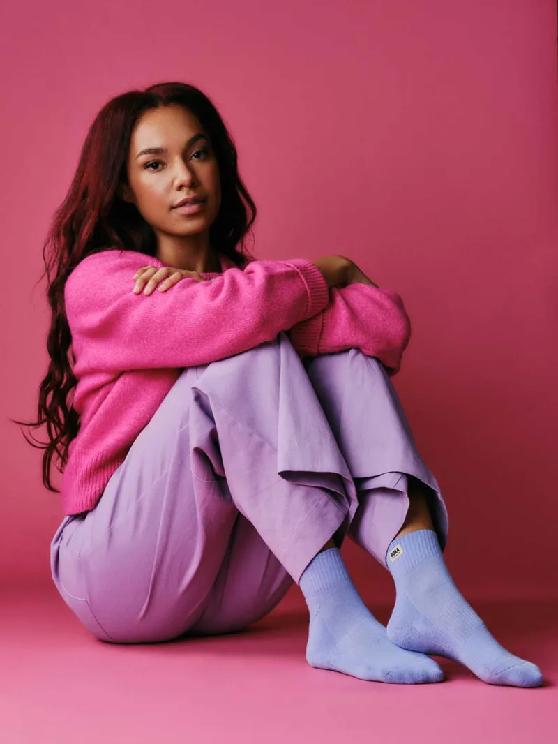 Roka Wembley Socks Womens in Thistle-3