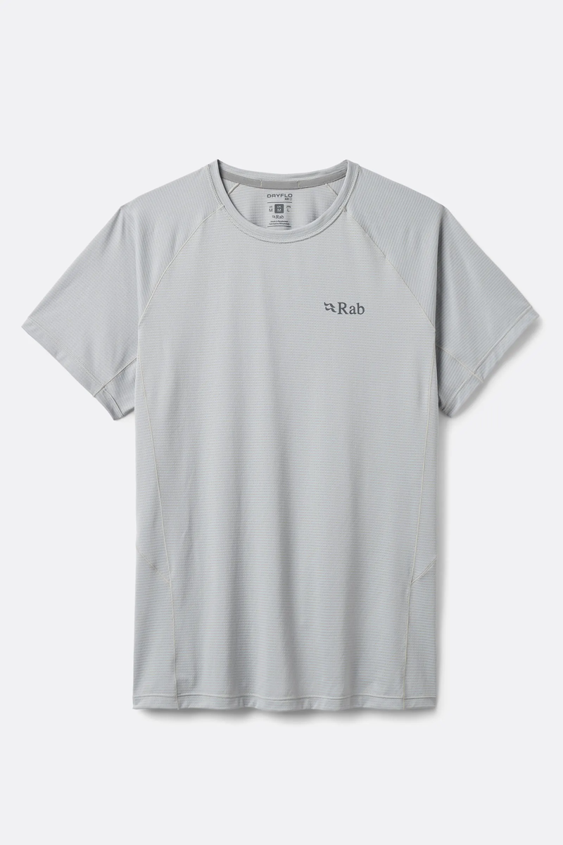 Rab Sonic Tee Mens in Light Zinc