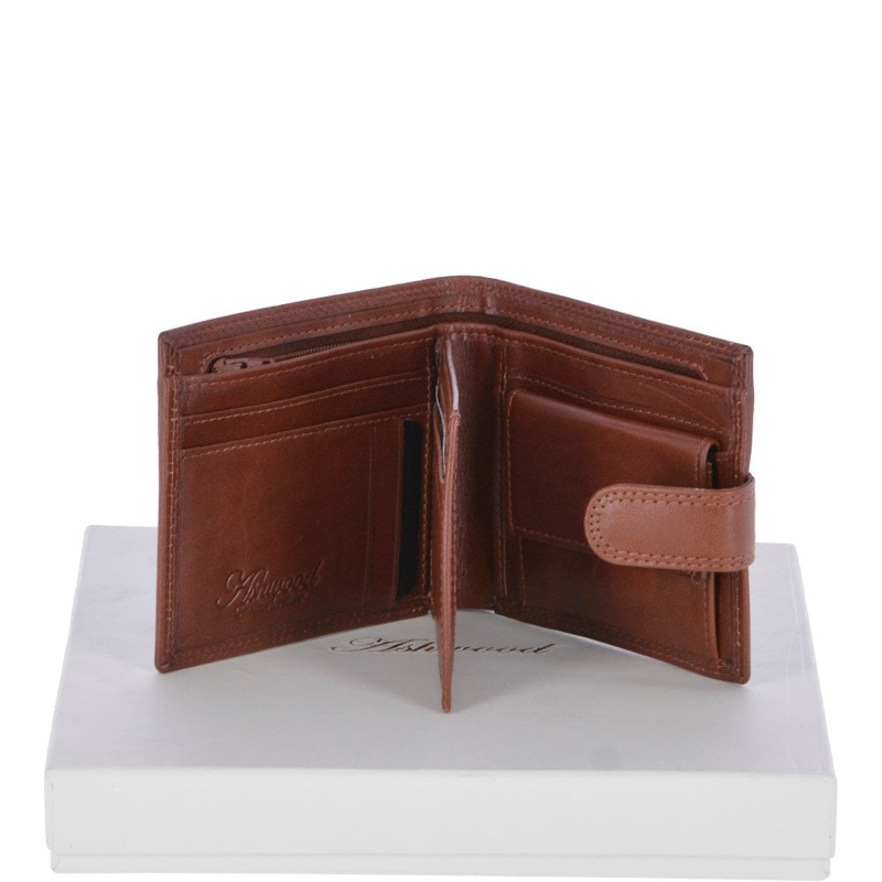 Ashwood 1258-VT Rfid Wallet in Tan