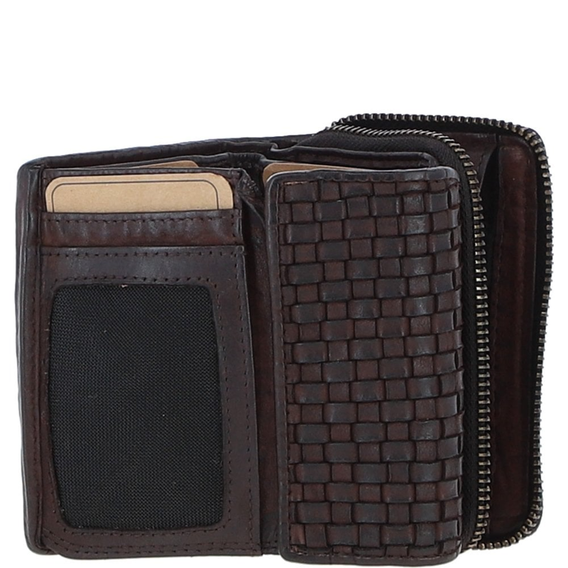 Ashwood D-82 Leather Purse in Dark Brown-1