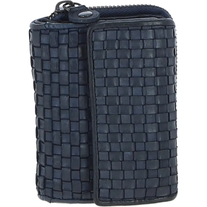 Ashwood D-82 Leather Purse in Navy