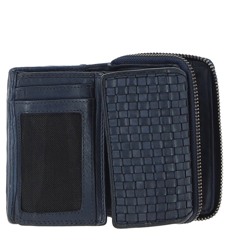 Ashwood D-82 Leather Purse in Navy-1