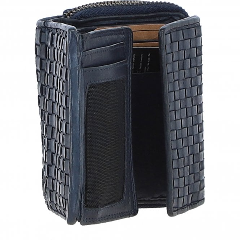 Ashwood D-82 Leather Purse in Navy-4
