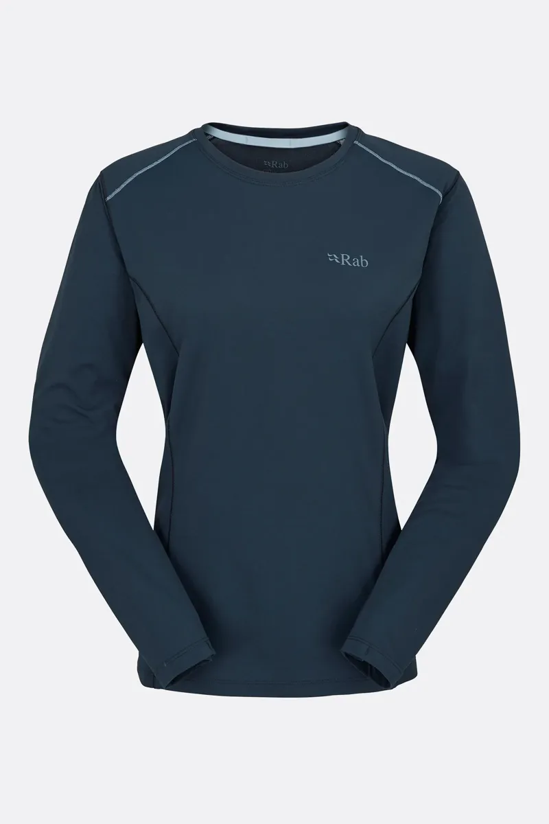 Rab Force Long Sleeve T-shirt  Women's in Tempest Blue